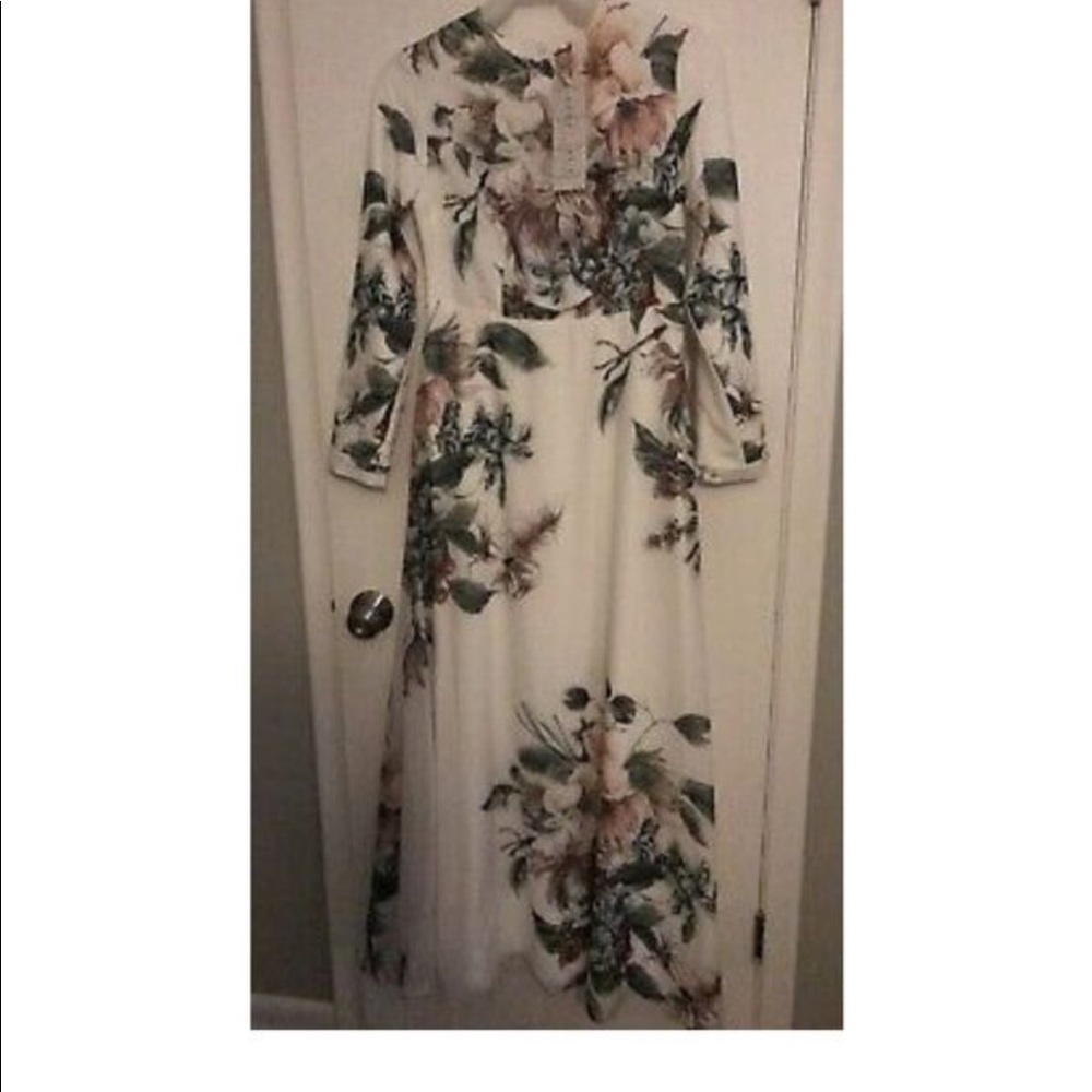 Floral long sleeve dress